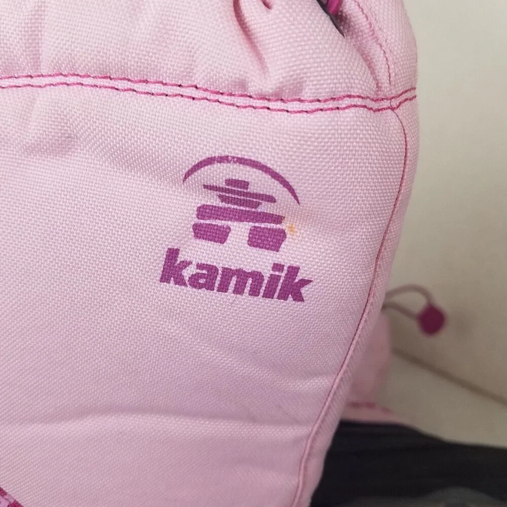 Kamik‎ Winter Snow Boots woman 6 insulated slip-on pink removable liner preowned